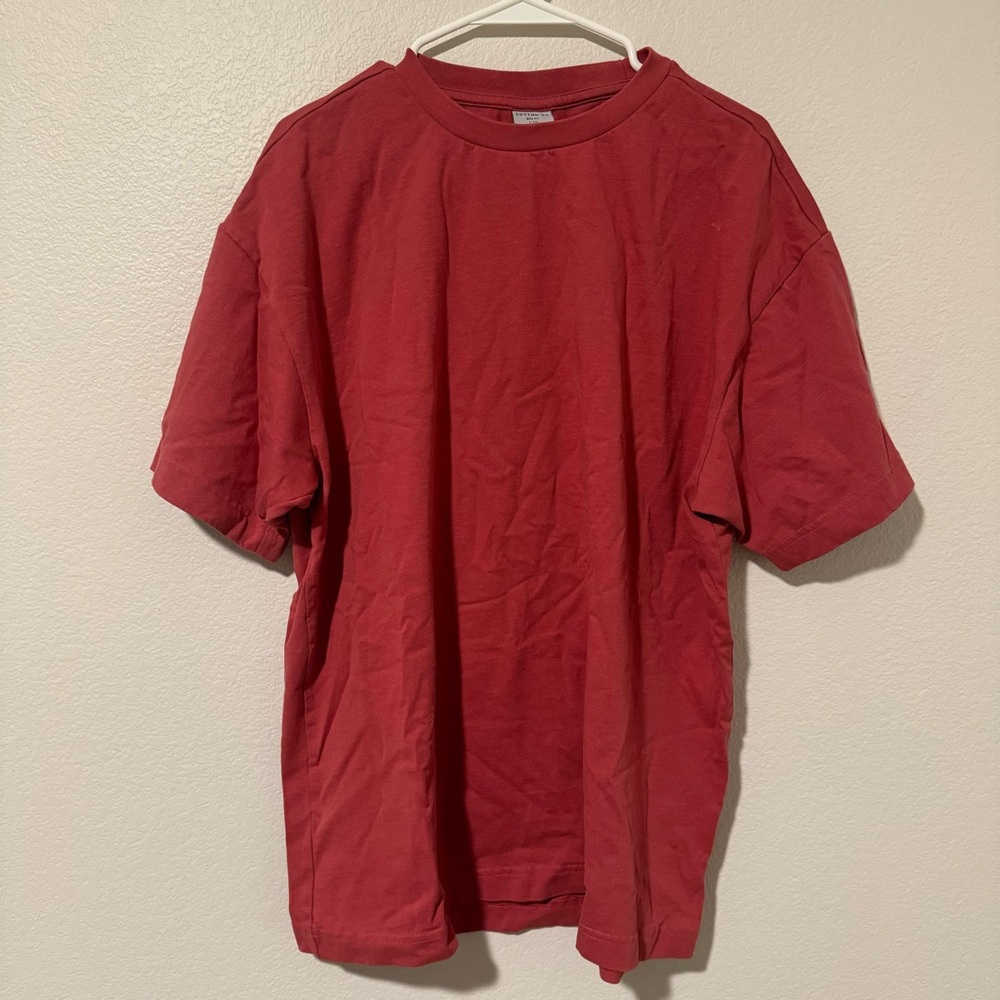 men cotton on red box fit short sleeve t shirt top